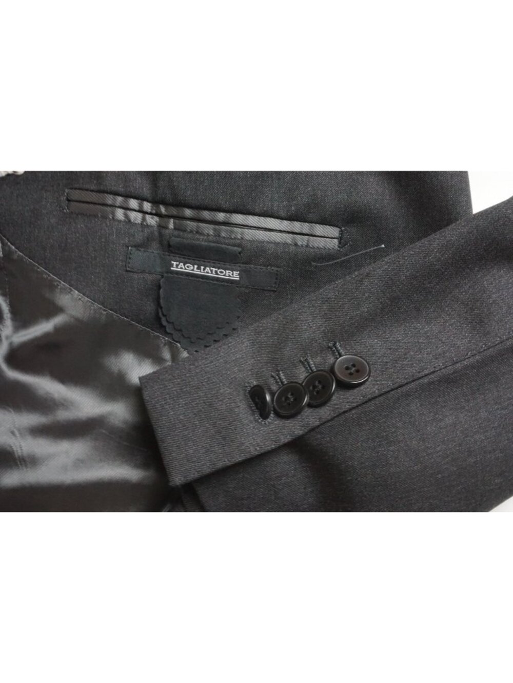 Tagliatore Solid Gray 100% Wool Sport Coat Jacket Sz 46 BRAND NEW